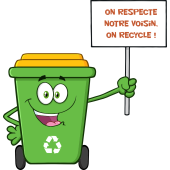 Autocollant Poubelle Respect Environnement Et Recyclage Stop Invicilités 2