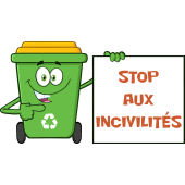 Autocollant Poubelle Respect Environnement Et Recyclage Stop Invicilités 3