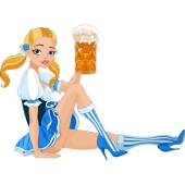 Autocollant Fille Bière