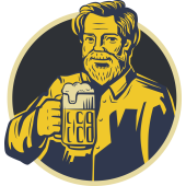 Autocollant Homme Bière 2