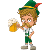 Autocollant Homme Irish Bière 4