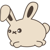 Autocollant Lapin Kawai Beige