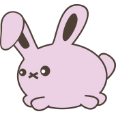 Autocollant Lapin Kawai Rose