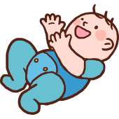 Autocollant Bébé Garçon Couché