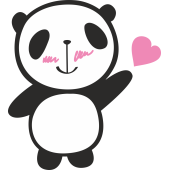 Autocollant Panda Cur
