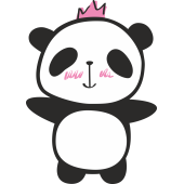 Autocollant Panda Couronne