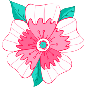 Autocollant Fleur Rose Pâle