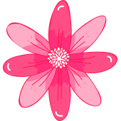 Autocollant Fleur Rose Pâle 1