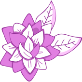 Autocollant Fleur Violette Pâle