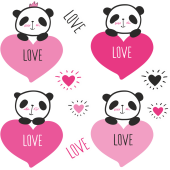 Autocollant Kit Panda Cur