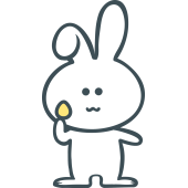 Autocollant Lapin Petit uf Pâques Jaune