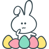 Autocollant Lapin ufs Pâques