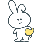 Autocollant Lapin uf Pâques Jaune 2