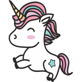Autocollant Licorne Etoile