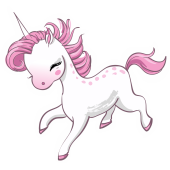 Autocollant Licorne Rose 2