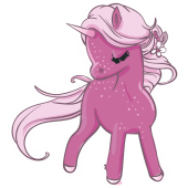 Autocollant Licorne Rose 3