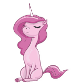 Autocollant Licorne Rose 5