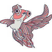 Autocollant Poisson Rouge
