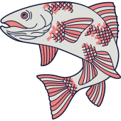 Autocollant Poisson 2 1