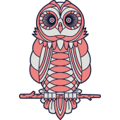 Autocollant Hibou