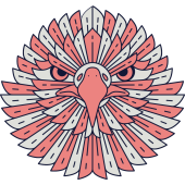Autocollant Tête Aigle