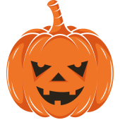 Autocollant Halloween Citrouille 1