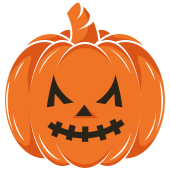 Autocollant Halloween Citrouille 2