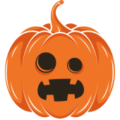 Autocollant Halloween Citrouille 3