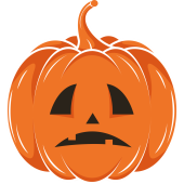 Autocollant Halloween Citrouille 4