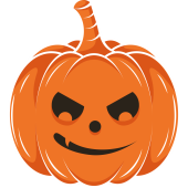 Autocollant Halloween Citrouille 5