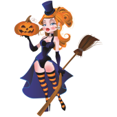 Autocollant Halloween Sorcière Sexy