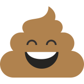 Autocollant Crotte Emoticone Sourire