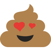 Autocollant Crotte Emoticone Cur