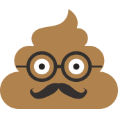 Autocollant Crotte Emoticone Lunettes