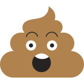 Autocollant Crotte Emoticone Surpris