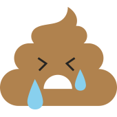 Autocollant Crotte Emoticone Pleurs