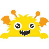 Autocollant Mignon Petit Monstre 1