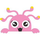 Autocollant Mignon Petit Monstre 2