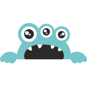 Autocollant Mignon Petit Monstre 5