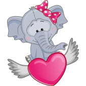 Autocollant éléphant Mignon Cur