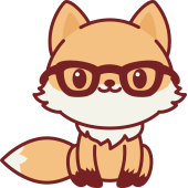 Autocollant Renard Kawai Mignon 1