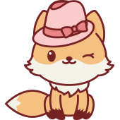Autocollant Renard Kawai Mignon 2