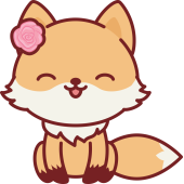 Autocollant Renard Kawai Mignon 5