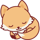 Autocollant Renard Kawai Mignon 6