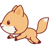 Autocollant Renard Kawai Mignon 7