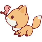 Autocollant Renard Kawai Mignon 9