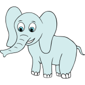 Autocollant Eléphant Ailes Enfant