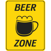 Autocollant Beer Zone Panneau Bière