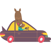 Autocollant Voiture Sanglier Enfant