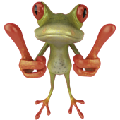 Autocollant Grenouille Cool